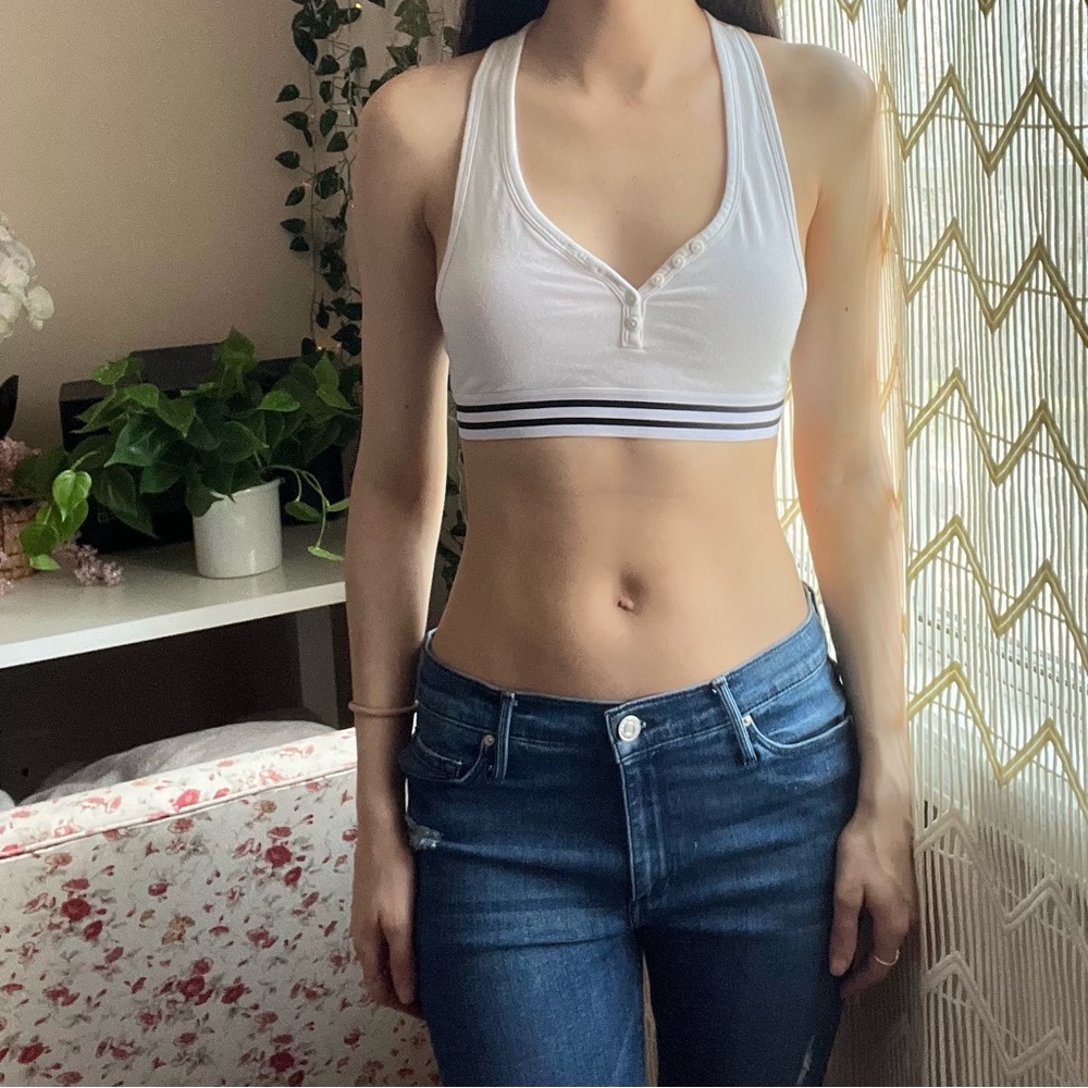 Colsie Black White Sports Bra Size Small